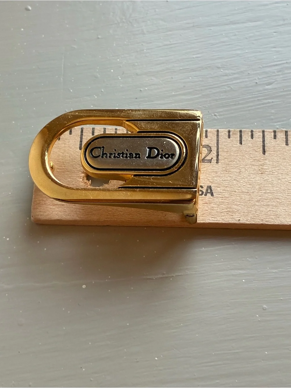 Vintage Christian Dior Two Tone Gold Silver Belt Buckle Only